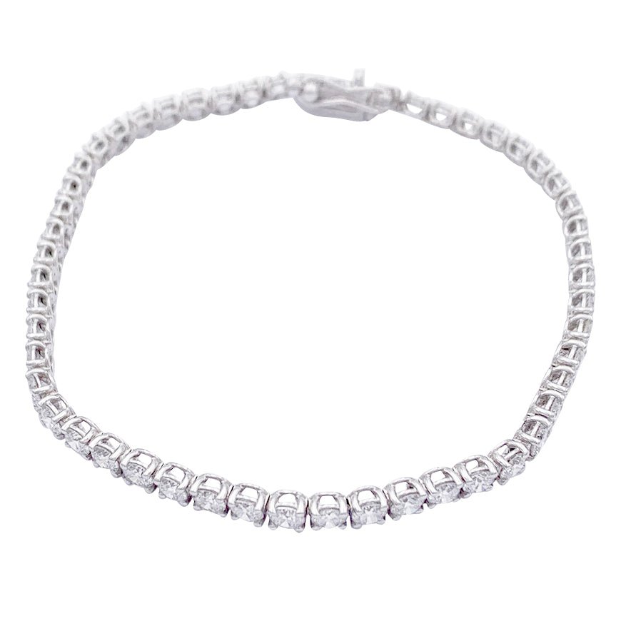 Bracelet ligne diamants en or blanc - Castafiore