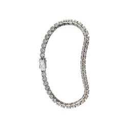 Bracelet ligne diamants en or blanc - Castafiore