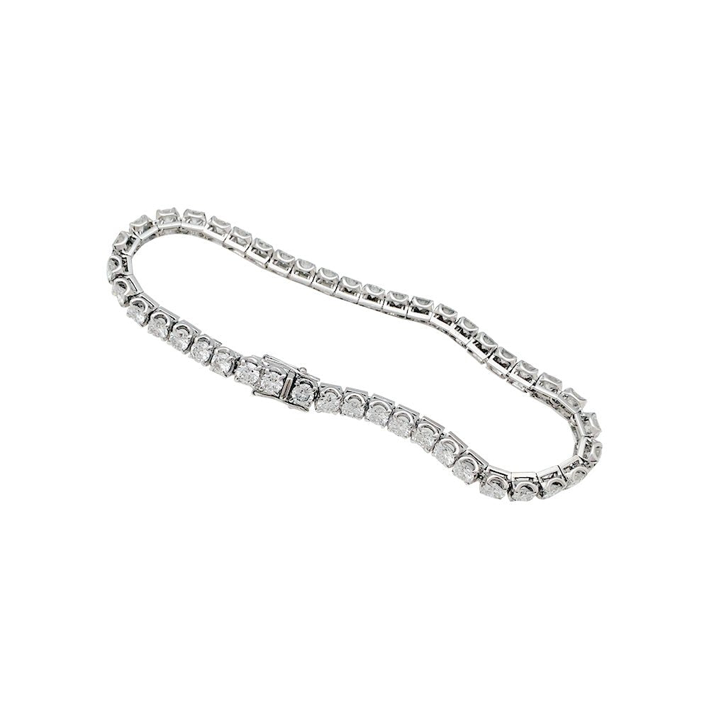 Bracelet ligne diamants en or blanc - Castafiore