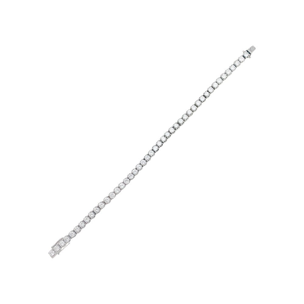 Bracelet ligne diamants en or blanc - Castafiore