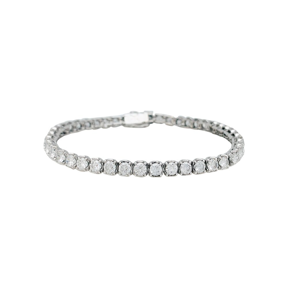 Bracelet ligne diamants en or blanc - Castafiore