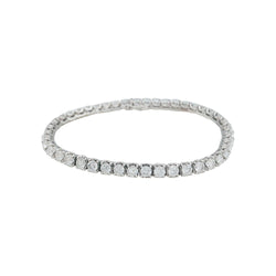 Bracelet ligne diamants en or blanc - Castafiore