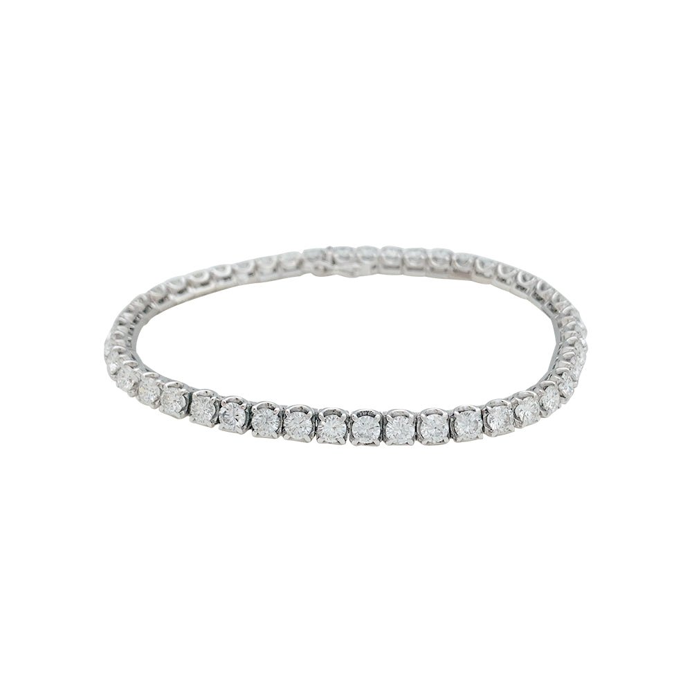 Bracelet ligne diamants en or blanc - Castafiore