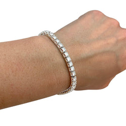 Bracelet ligne diamants en or blanc - Castafiore