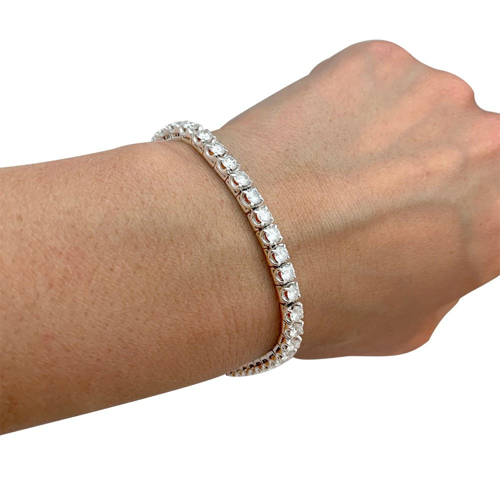 Bracelet ligne diamants en or blanc - Castafiore