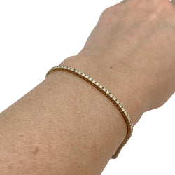 Bracelet ligne diamants en or jaune - Castafiore
