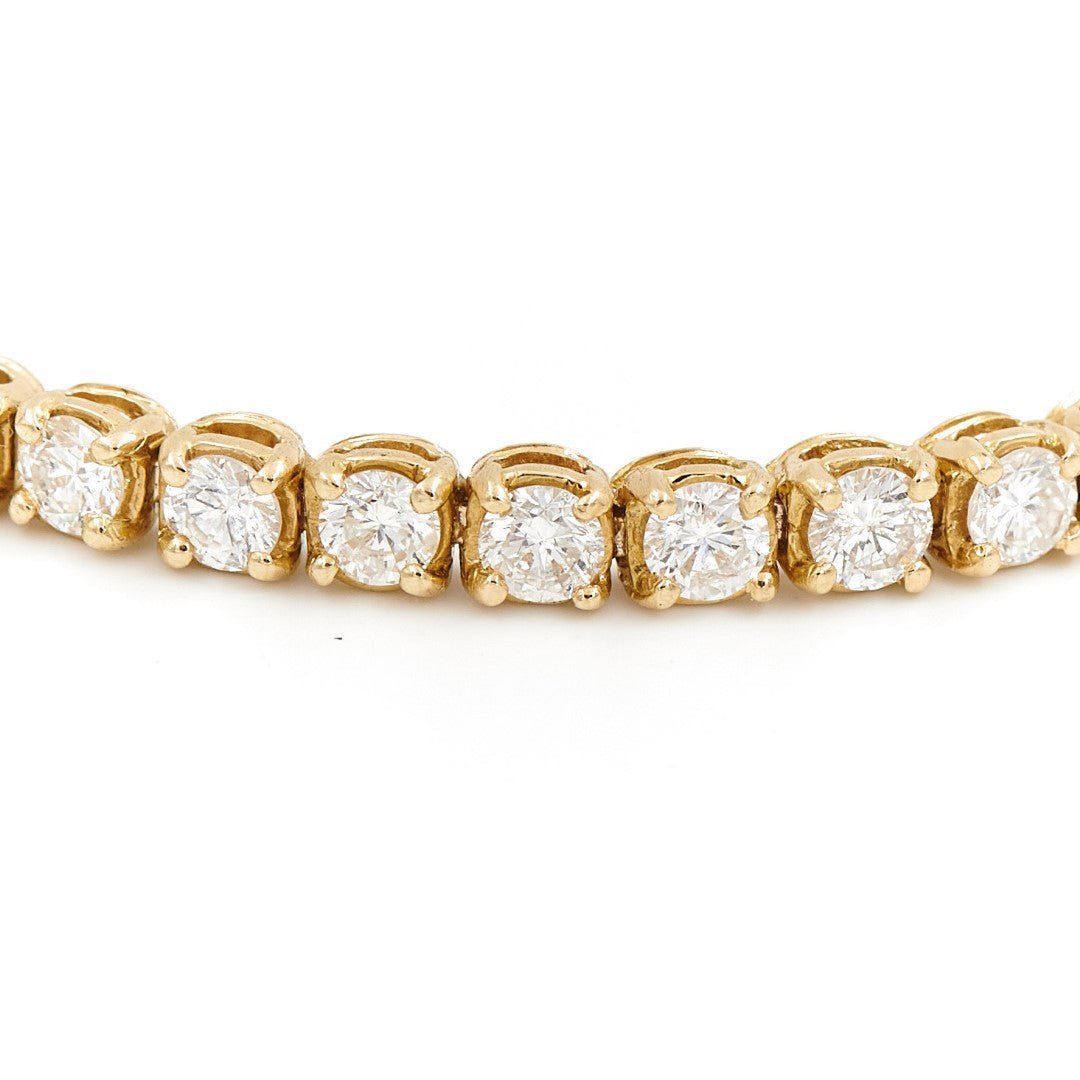 Bracelet ligne diamants en or jaune - Castafiore
