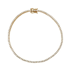 Bracelet ligne diamants en or jaune - Castafiore