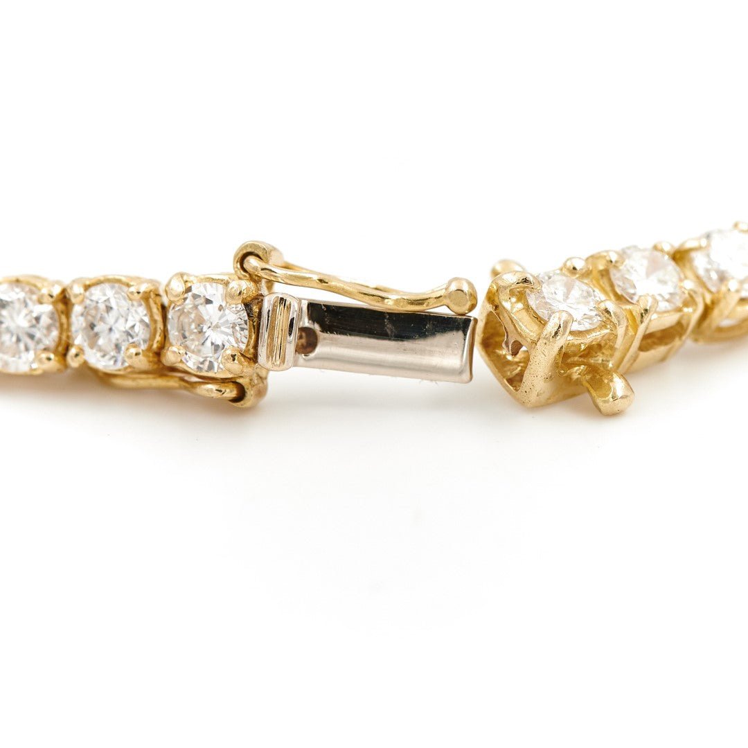 Bracelet ligne diamants en or jaune - Castafiore