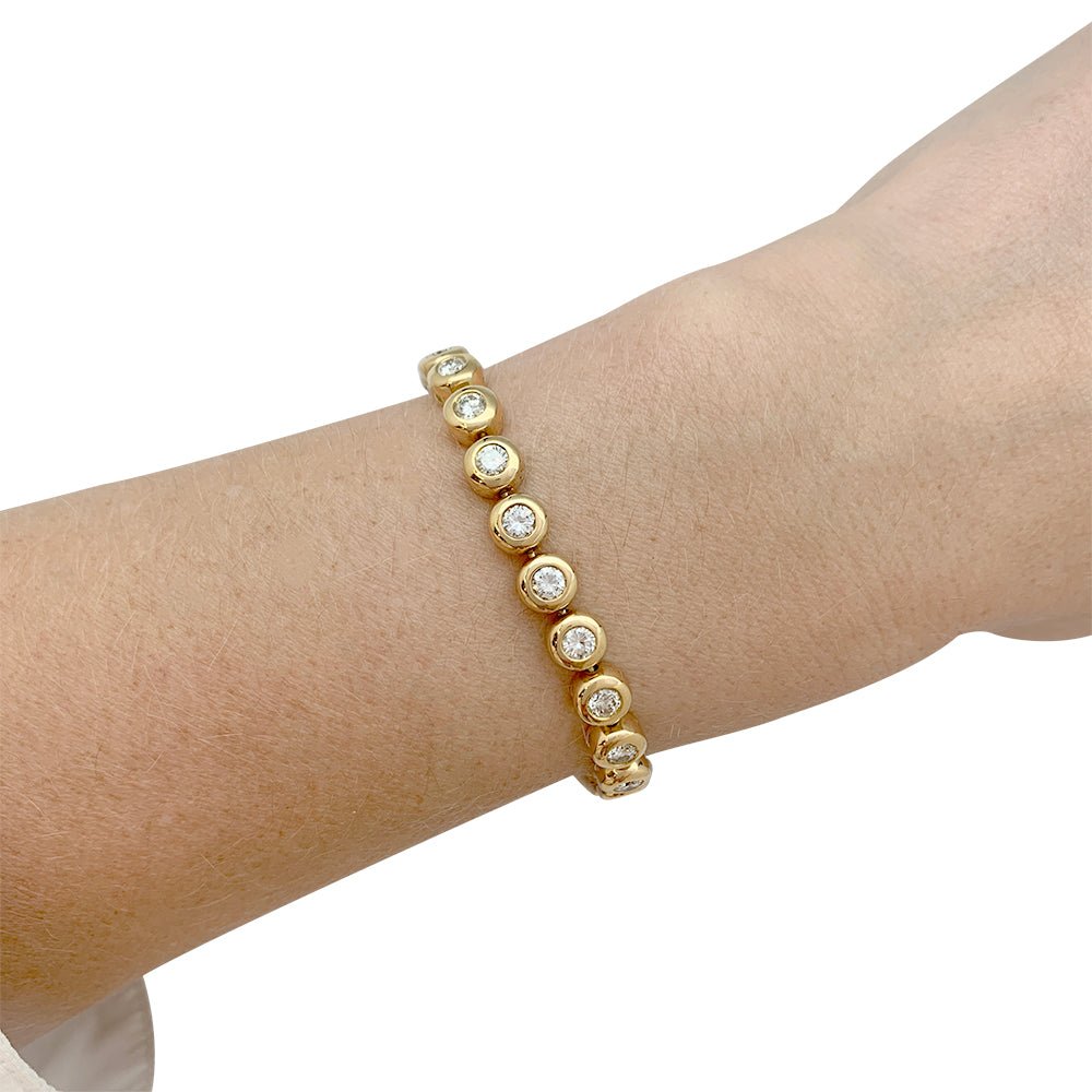 Bracelet ligne diamants en serti clos - Castafiore