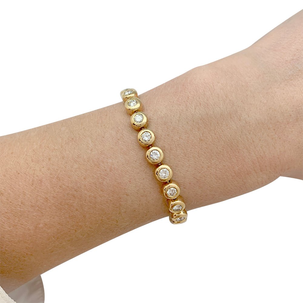 Bracelet ligne diamants en serti clos - Castafiore