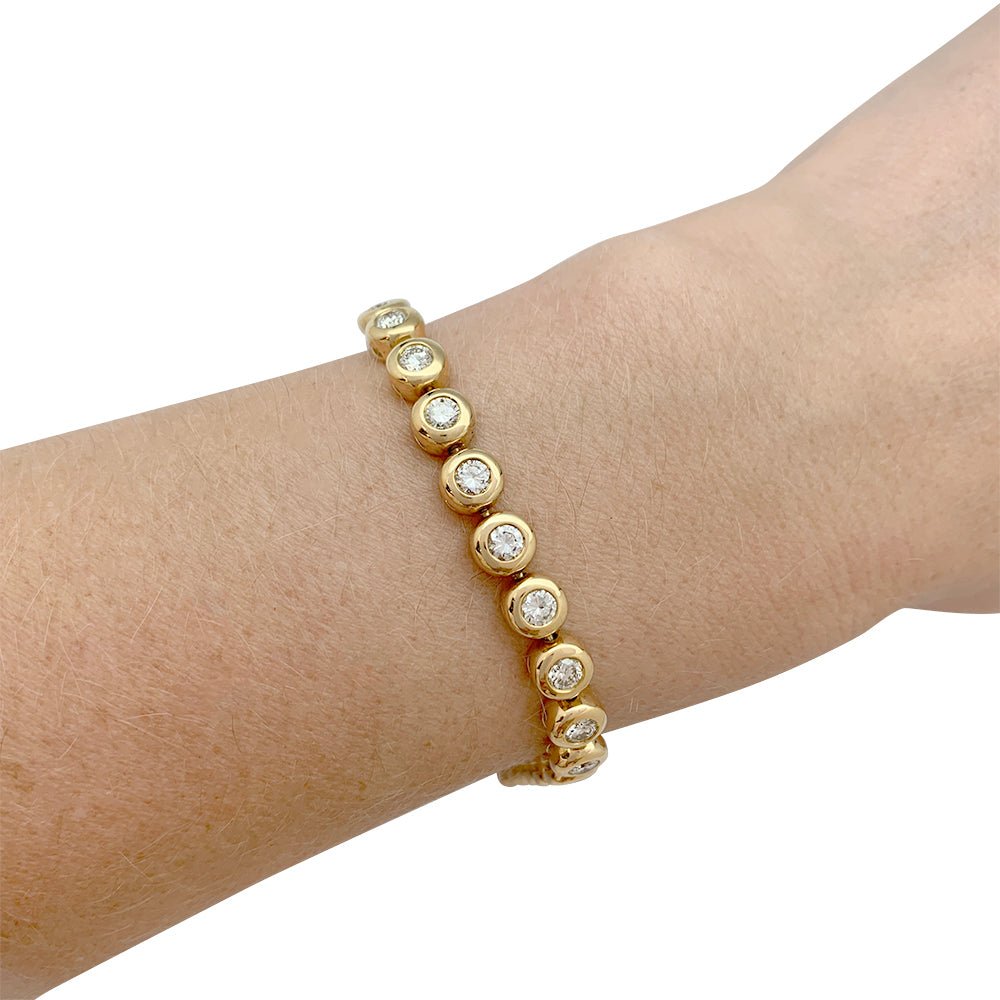Bracelet ligne diamants en serti clos - Castafiore