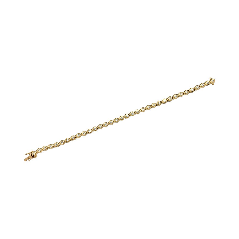 Bracelet ligne diamants or jaune - Castafiore
