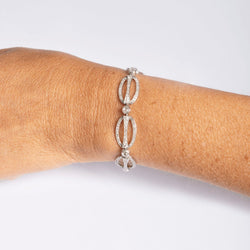 Bracelet Ligne en or blanc et en diamants - Castafiore