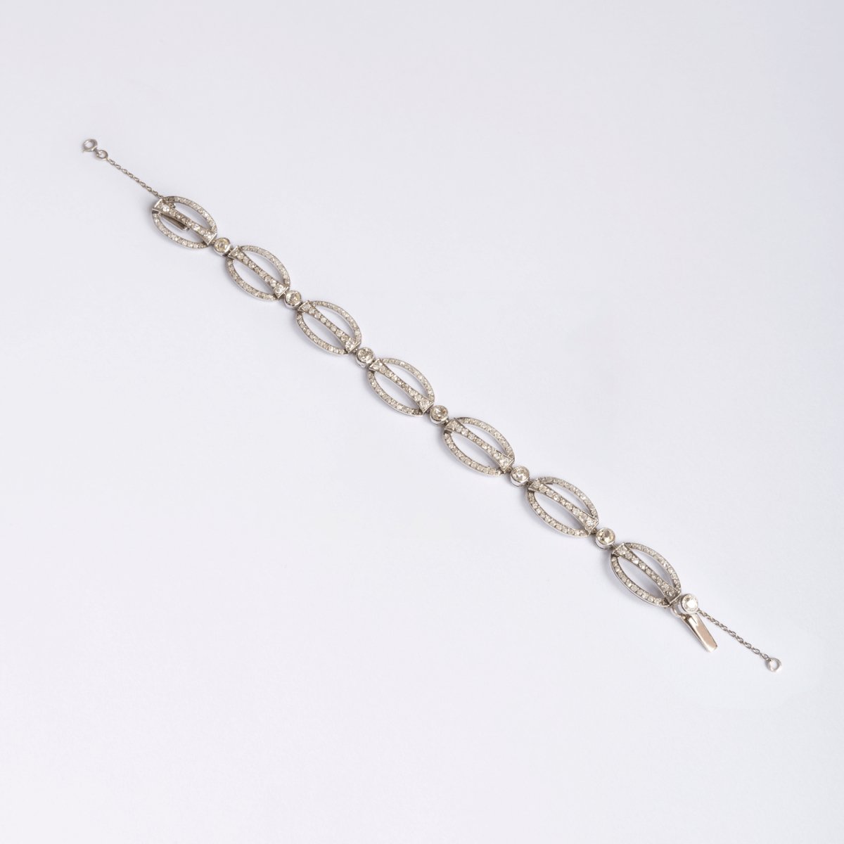 Bracelet Ligne en or blanc et en diamants - Castafiore