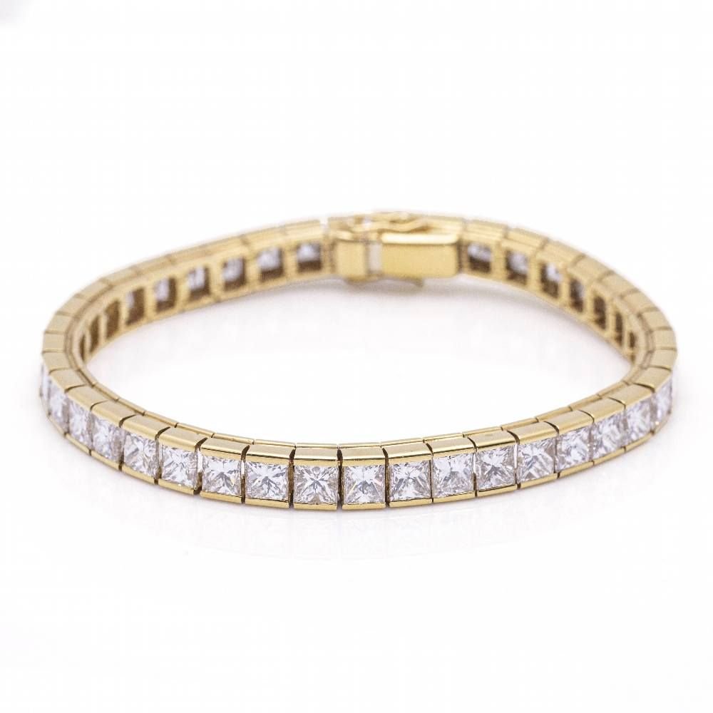 Bracelet Ligne en or jaune et diamants - Castafiore
