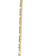 Bracelet Ligne en or jaune, saphirs et diamants - Castafiore