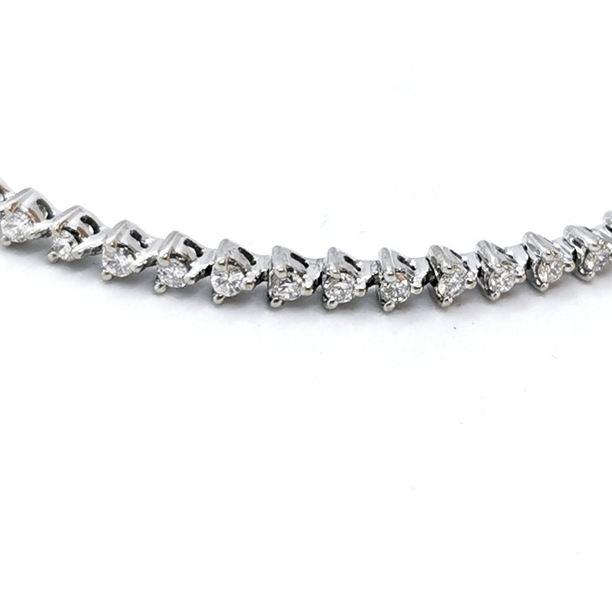 Bracelet Ligne Or Blanc Diamant - Castafiore