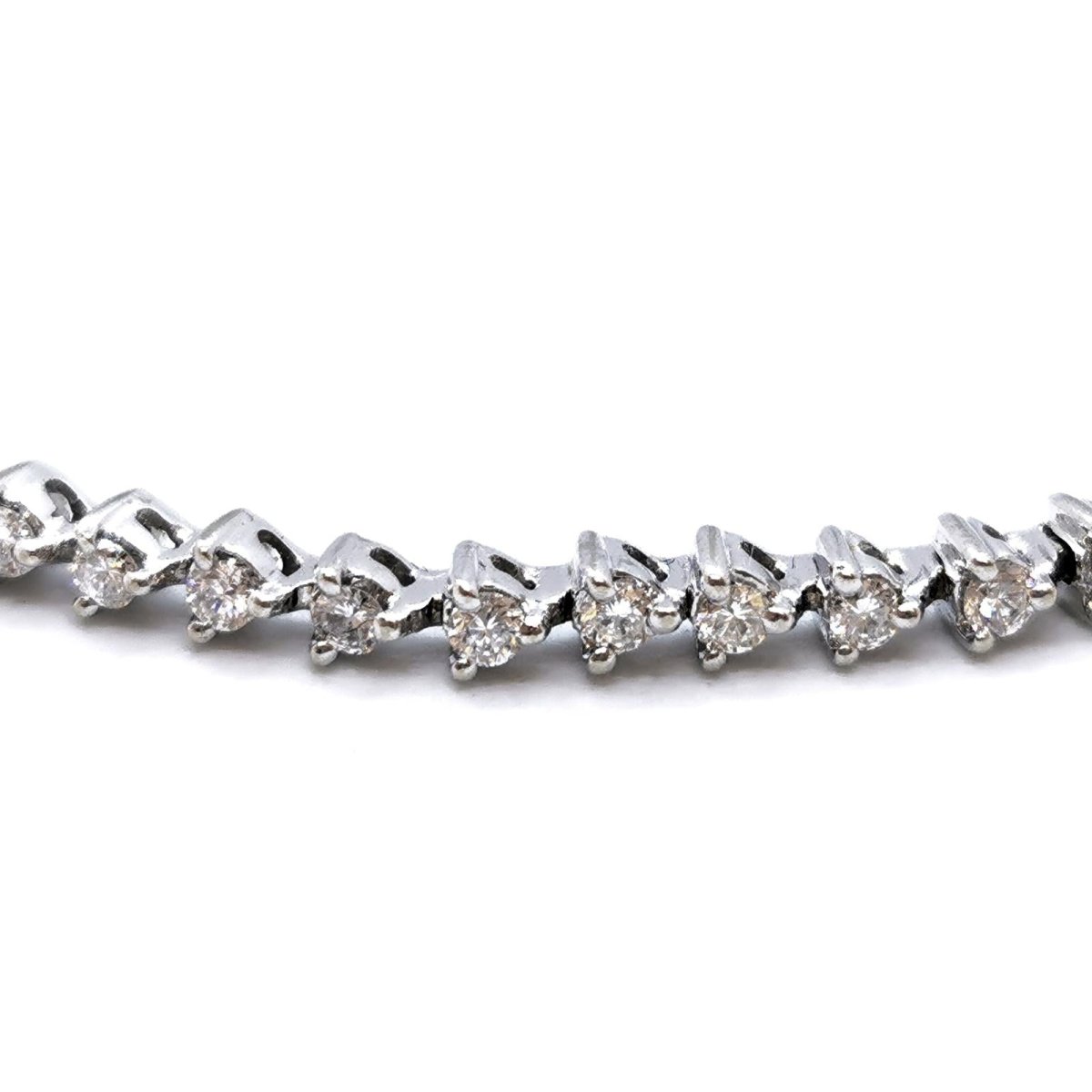 Bracelet Ligne Or Blanc Diamant - Castafiore