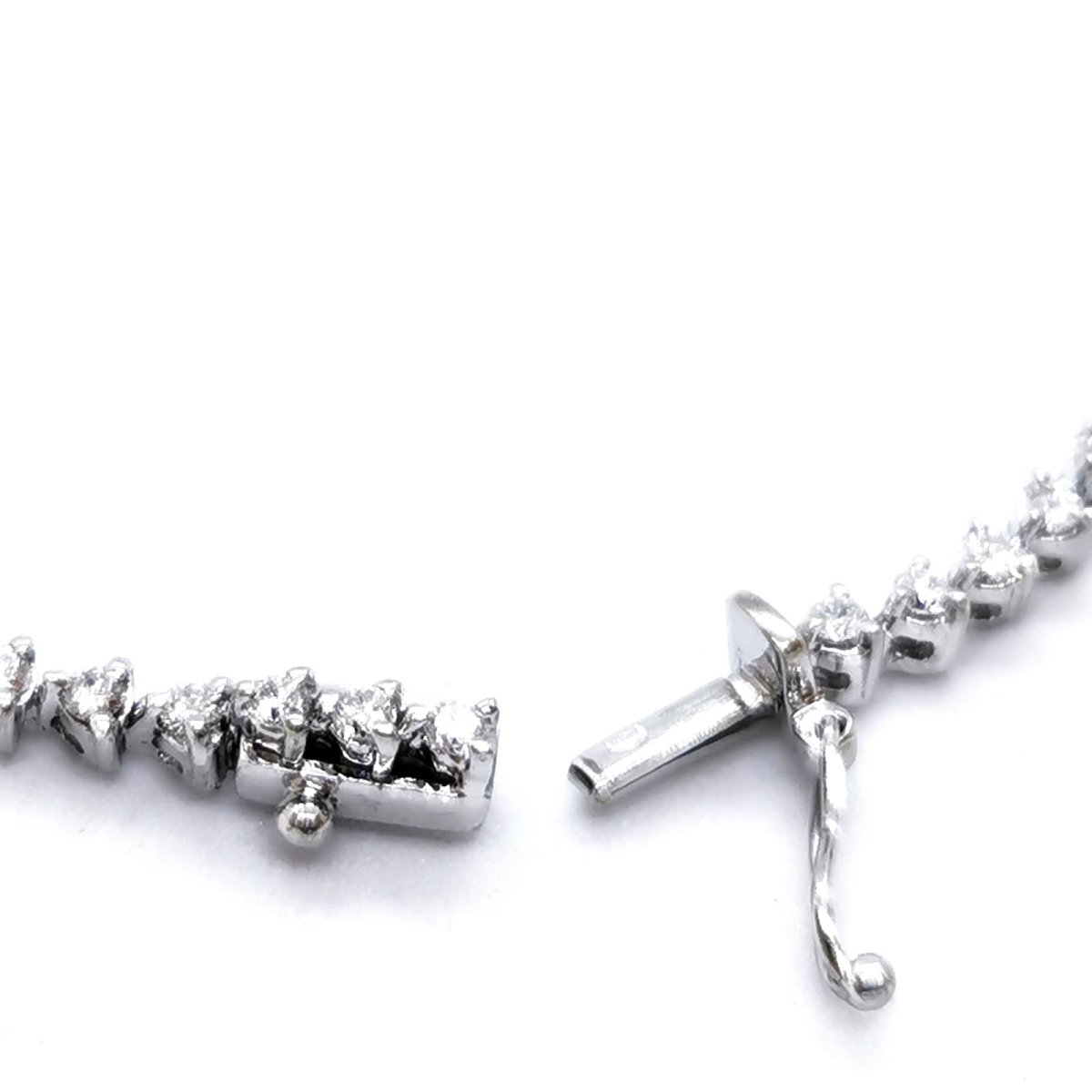 Bracelet Ligne Or Blanc Diamant - Castafiore