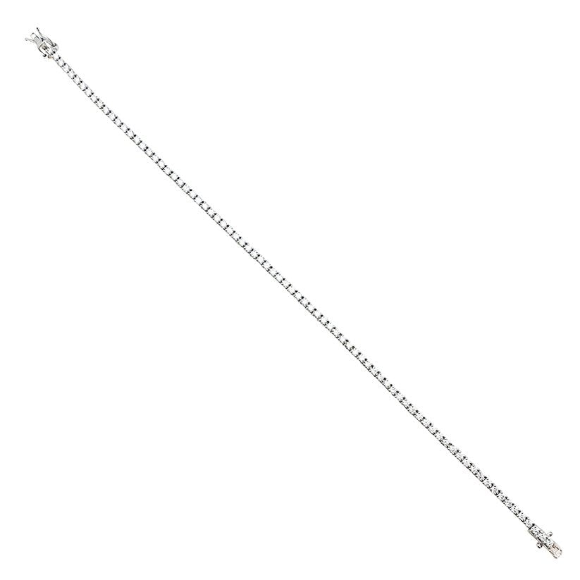 Bracelet ligne tennis en or blanc et diamants - Castafiore