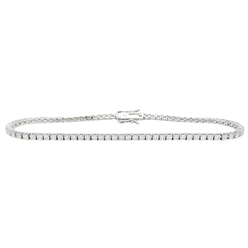 Bracelet ligne tennis en or blanc et diamants - Castafiore
