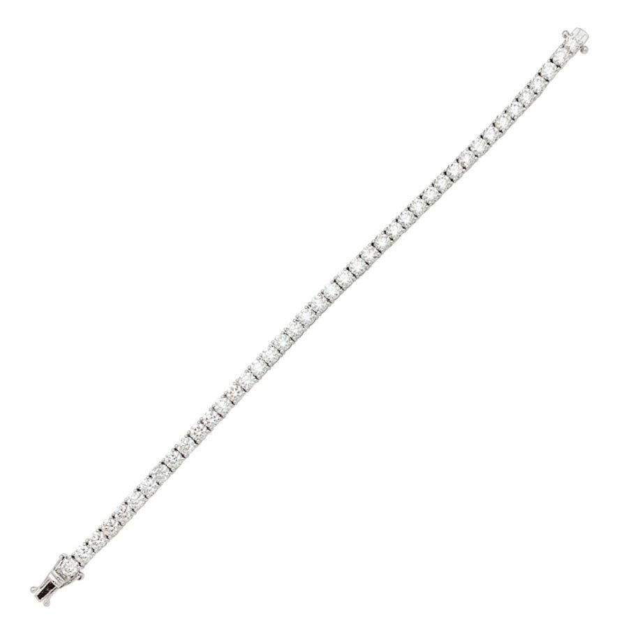 Bracelet ligne tennis or blanc et diamants - Castafiore