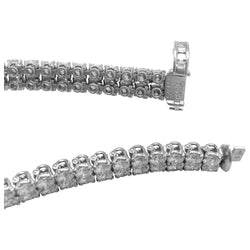 Bracelet lignes CARTIER, modèle "Kalypso"en platine et diamants - Castafiore