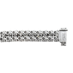 Bracelet lignes CARTIER, modèle "Kalypso"en platine et diamants - Castafiore