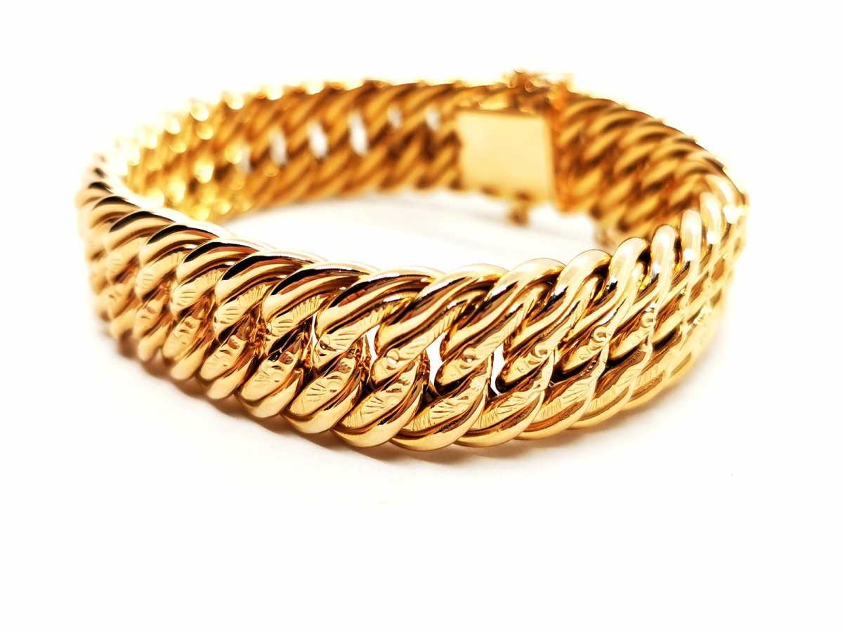 Bracelet Maille américaine en or jaune - Castafiore