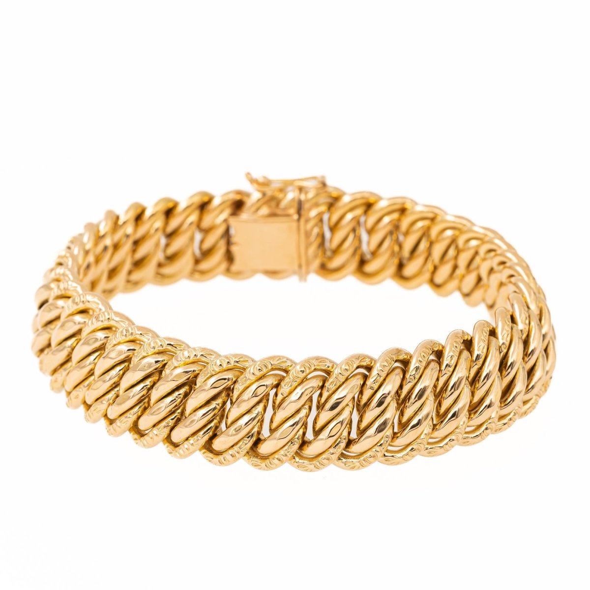 Bracelet Maille américaine en or jaune - Castafiore