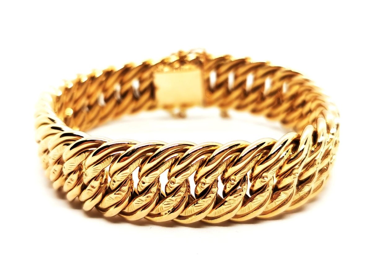 Bracelet Maille américaine en or jaune - Castafiore