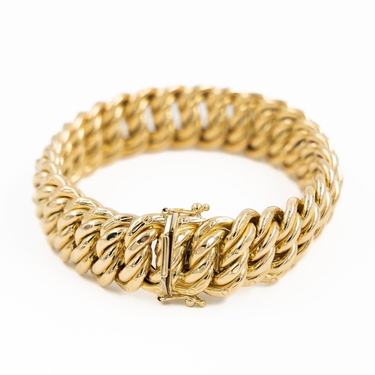 Bracelet Maille américaine en or jaune - Castafiore