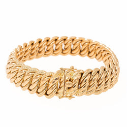 Bracelet Maille américaine en or jaune - Castafiore