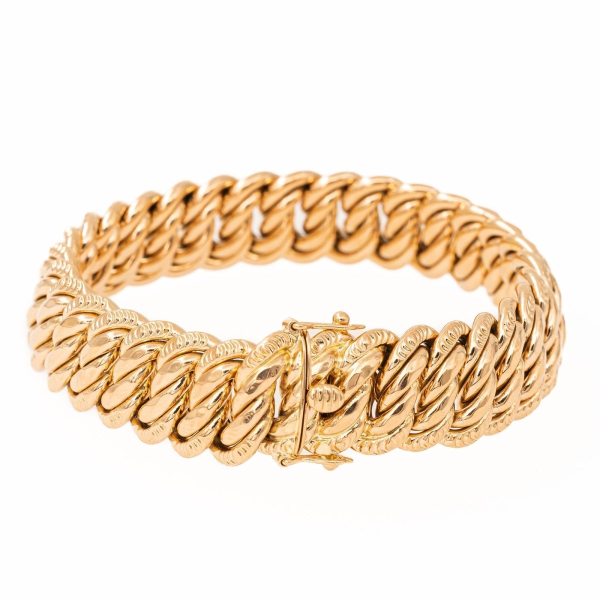 Bracelet Maille américaine en or jaune - Castafiore