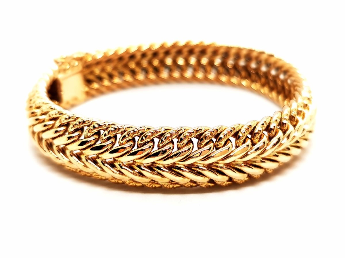 Bracelet Maille américaine en or jaune - Castafiore
