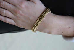 Bracelet Maille américaine en or jaune - Castafiore
