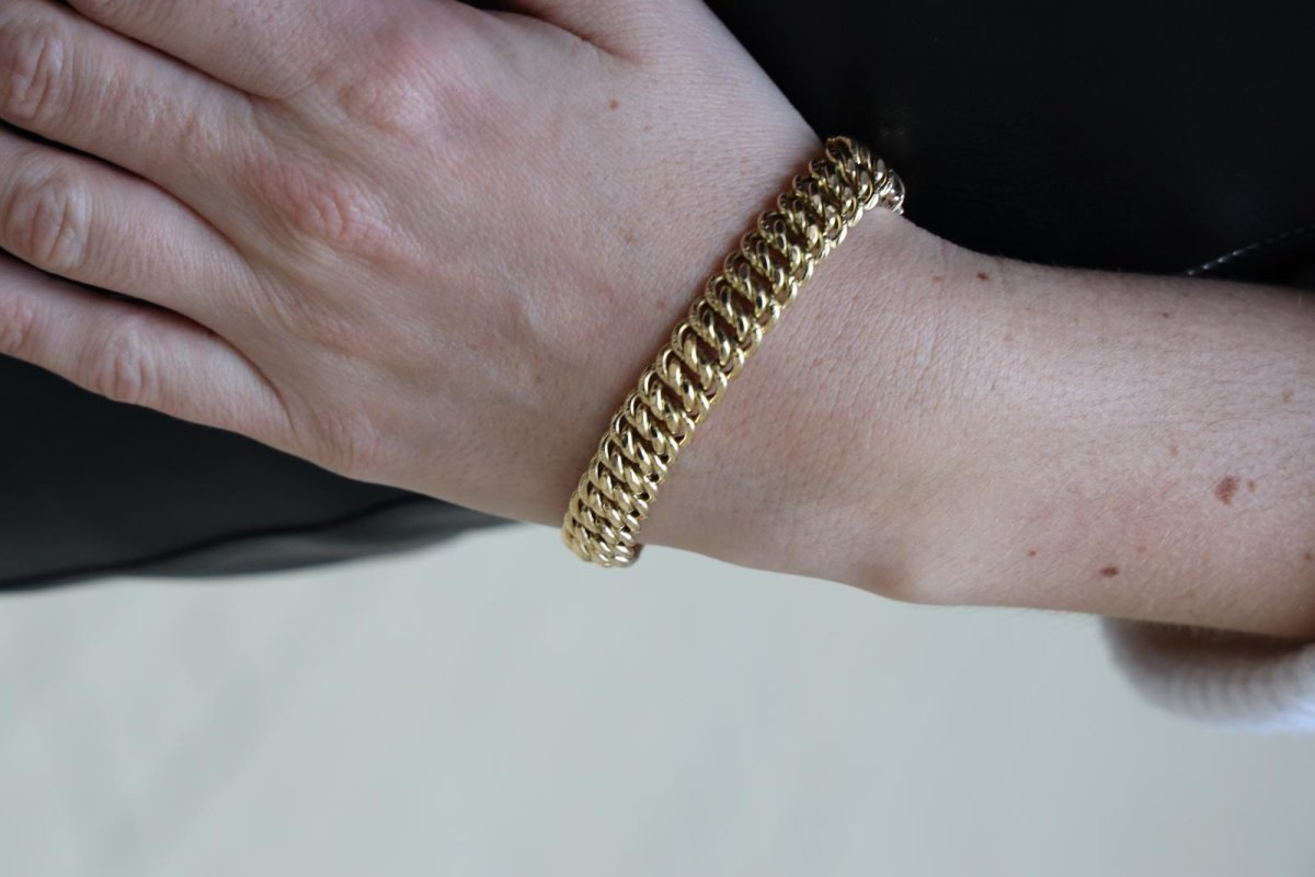Bracelet Maille américaine en or jaune - Castafiore
