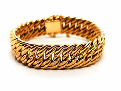 Bracelet Maille américaine en or jaune - Castafiore