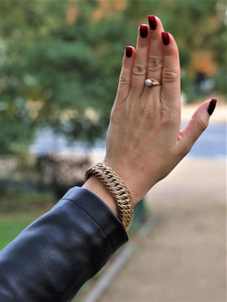 Bracelet Maille américaine en or jaune - Castafiore