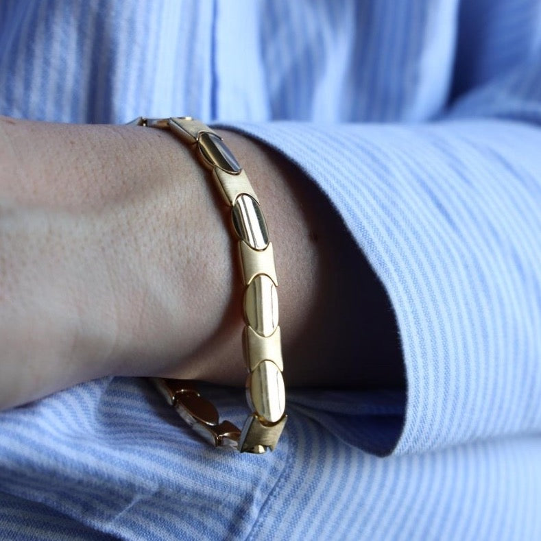 Bracelet Maille articulée en or jaune - Castafiore