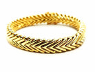 Bracelet Maille chevron en or jaune - Castafiore