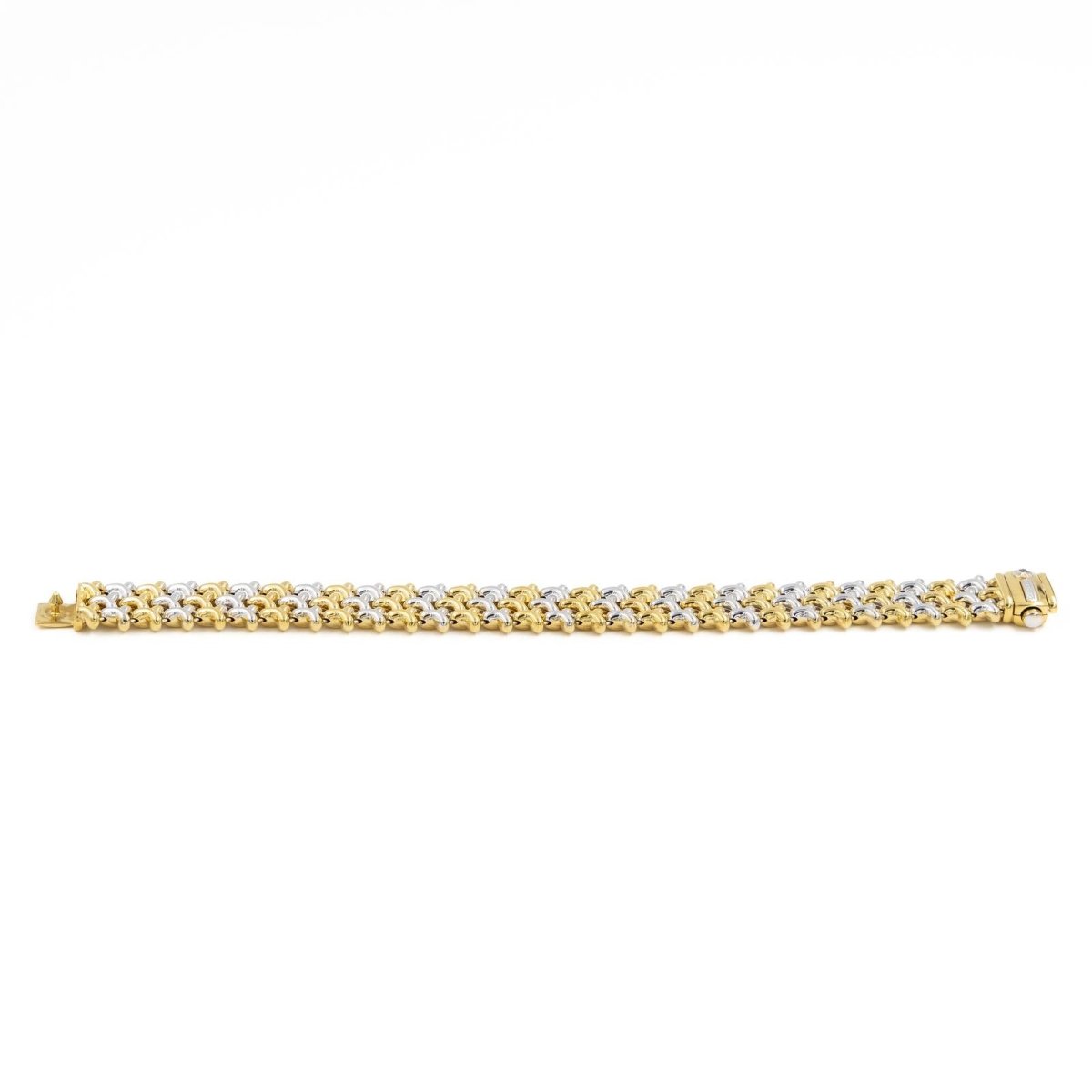 Bracelet Maille CHIMENTON en 2 ors et diamant - Castafiore
