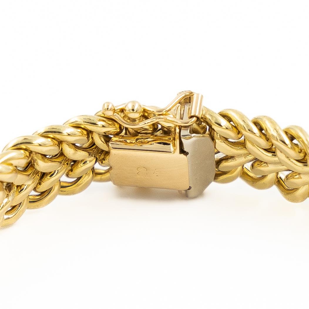 Bracelet Maille deux rangs en or jaune - Castafiore