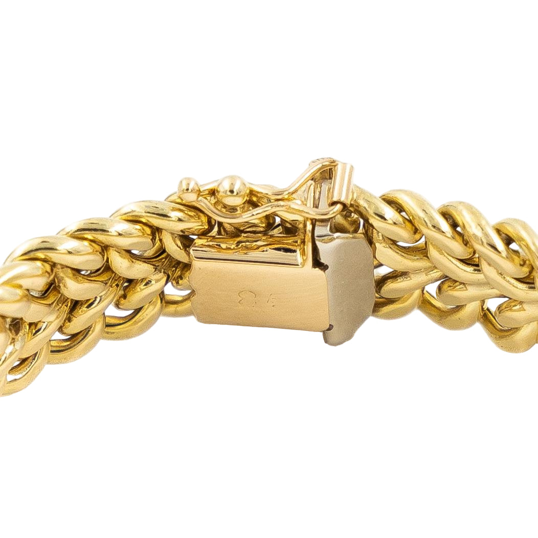 Bracelet Maille deux rangs en or jaune - Castafiore