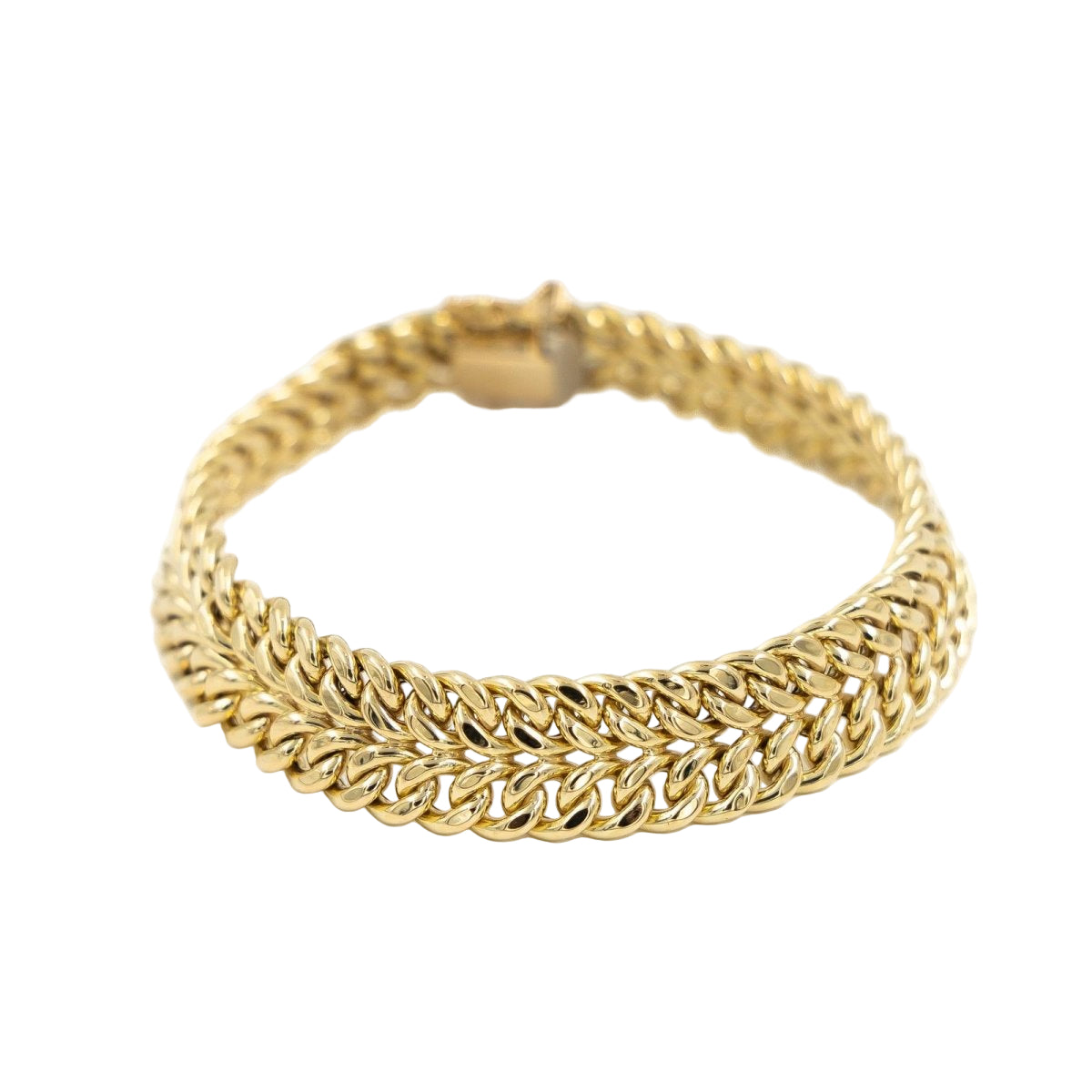 Bracelet Maille deux rangs en or jaune - Castafiore