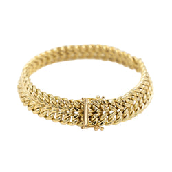 Bracelet Maille deux rangs en or jaune - Castafiore