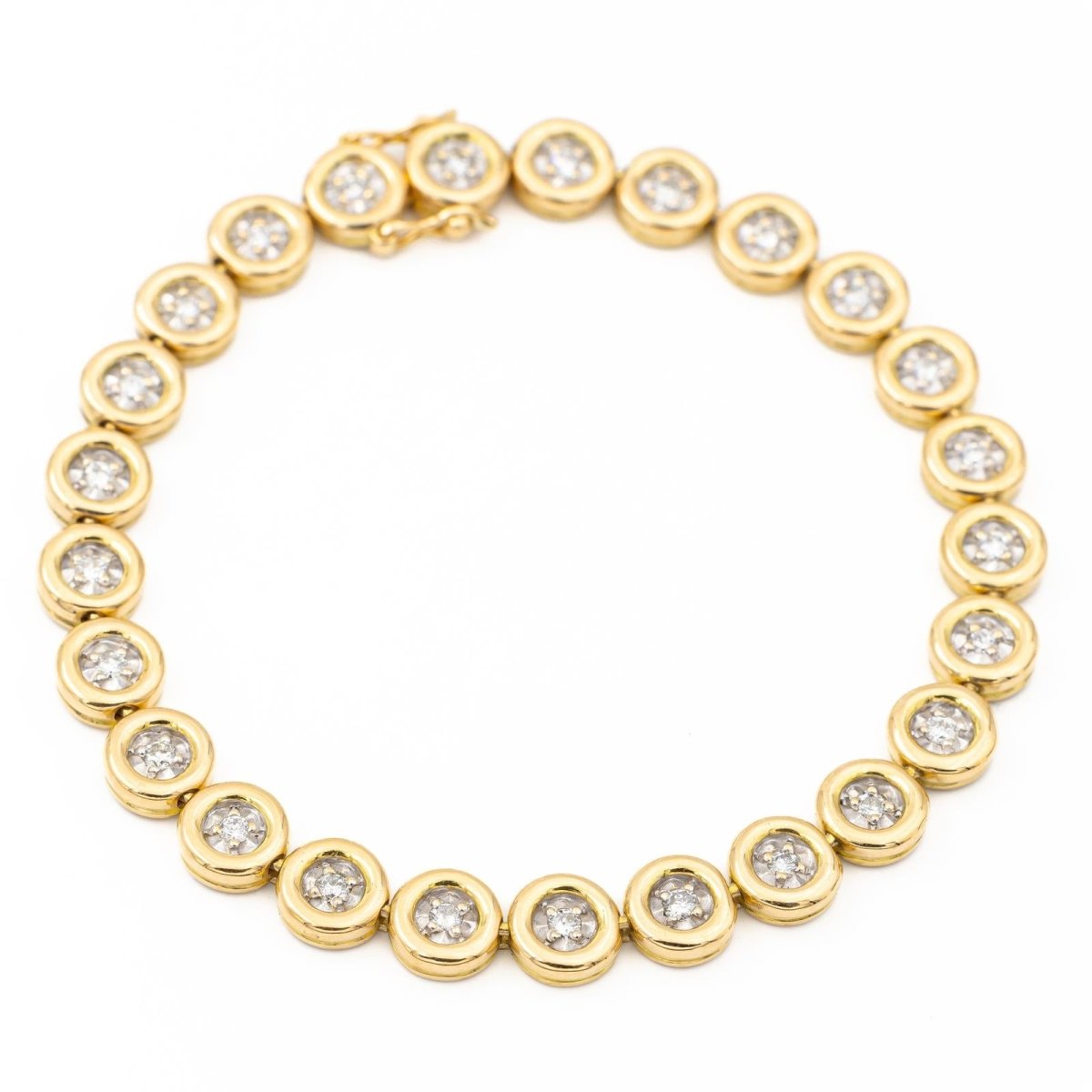 Bracelet Maille en or jaune et diamants - Castafiore