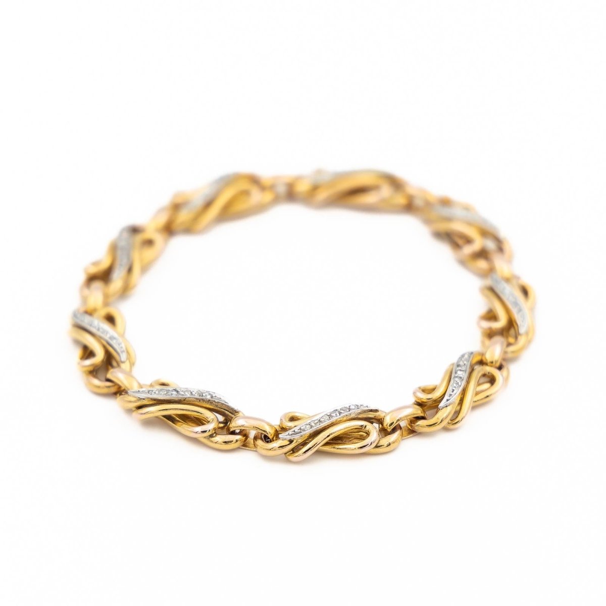 Bracelet Maille en or jaune et en diamants - Castafiore