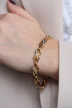 Bracelet Maille en or jaune et en diamants - Castafiore